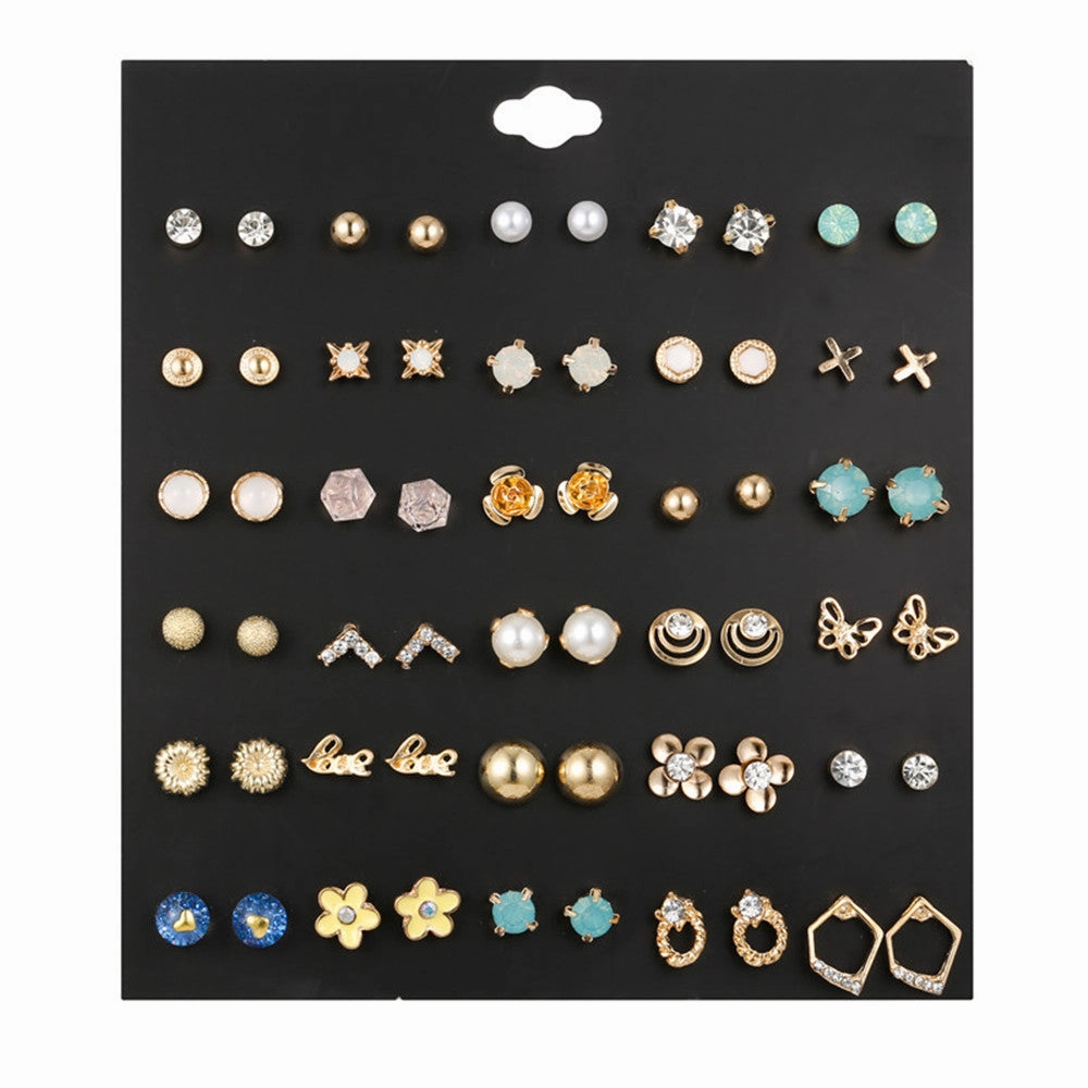 Wholesale 30 Pairs Unique Combination Set Copper Earrings