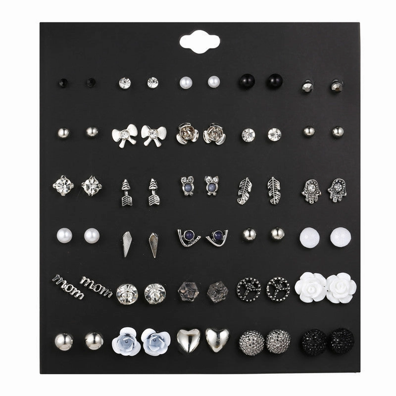 Wholesale 30 Pairs Unique Combination Set Copper Earrings