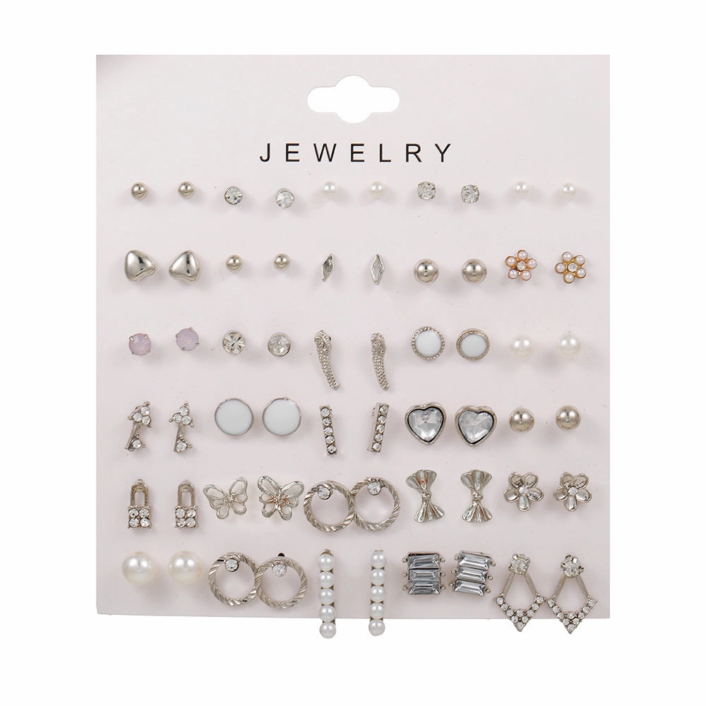 Wholesale 30 Pairs Unique Combination Set Copper Earrings