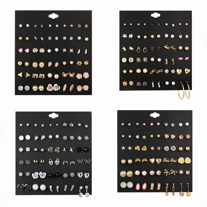 Wholesale 30 Pairs Unique Combination Set Copper Earrings