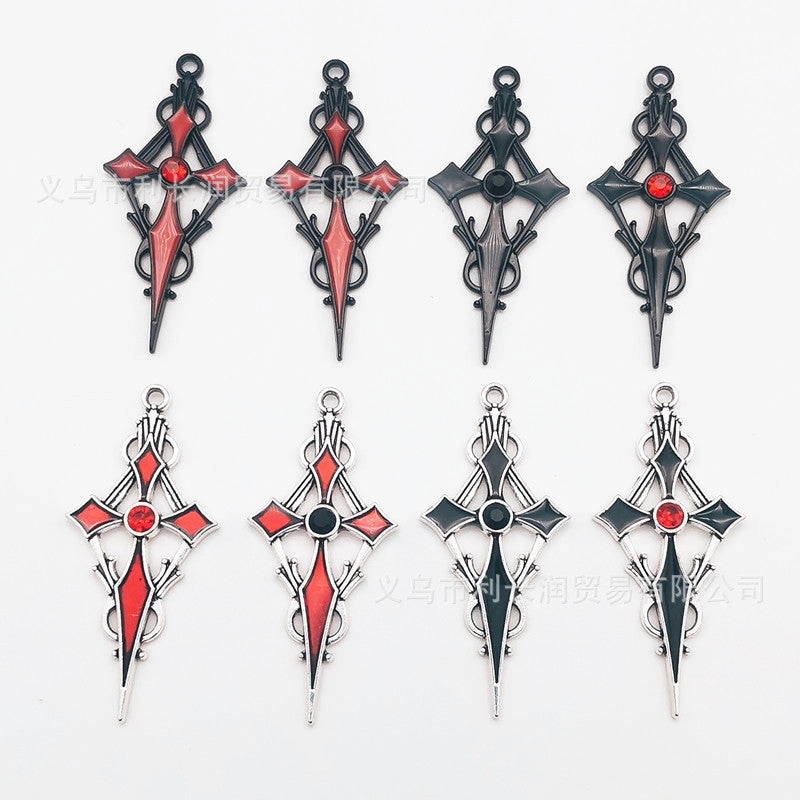Wholesale 30PCS New Cross Sword DIY Zinc Alloy Pendant