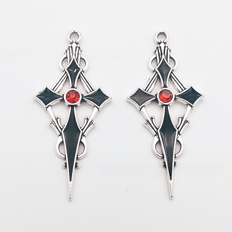 Wholesale 30PCS New Cross Sword DIY Zinc Alloy Pendant
