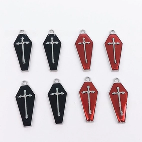 Wholesale 30PCS New Gothic Coffin DIY Zinc Alloy Pendant