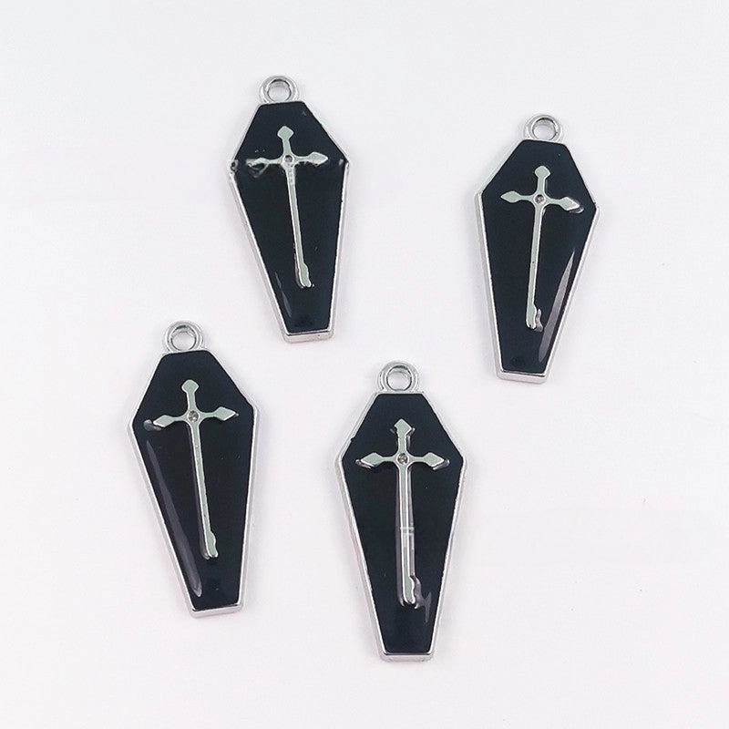 Wholesale 30PCS New Gothic Coffin DIY Zinc Alloy Pendant