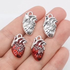 Wholesale 30PCS New Gothic Heart DIY Zinc Alloy Pendant