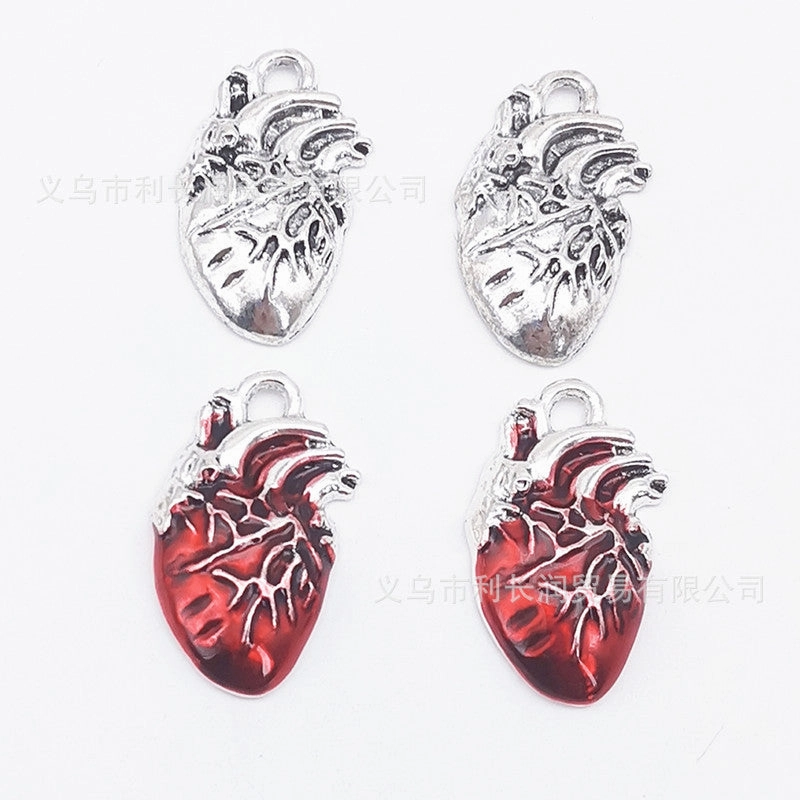Wholesale 30PCS New Gothic Heart DIY Zinc Alloy Pendant