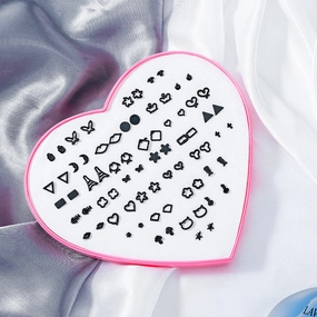 Wholesale 36 Pairs/Box Heart Star Plastic Ear Studs Set