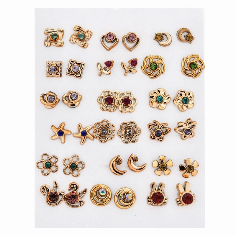Wholesale 36 Pairs Geometric Earring Set