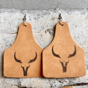 Wholesale 3 Pairs/Pack Cowboy Western Aztec Silhouette Geometric Leather Earrings