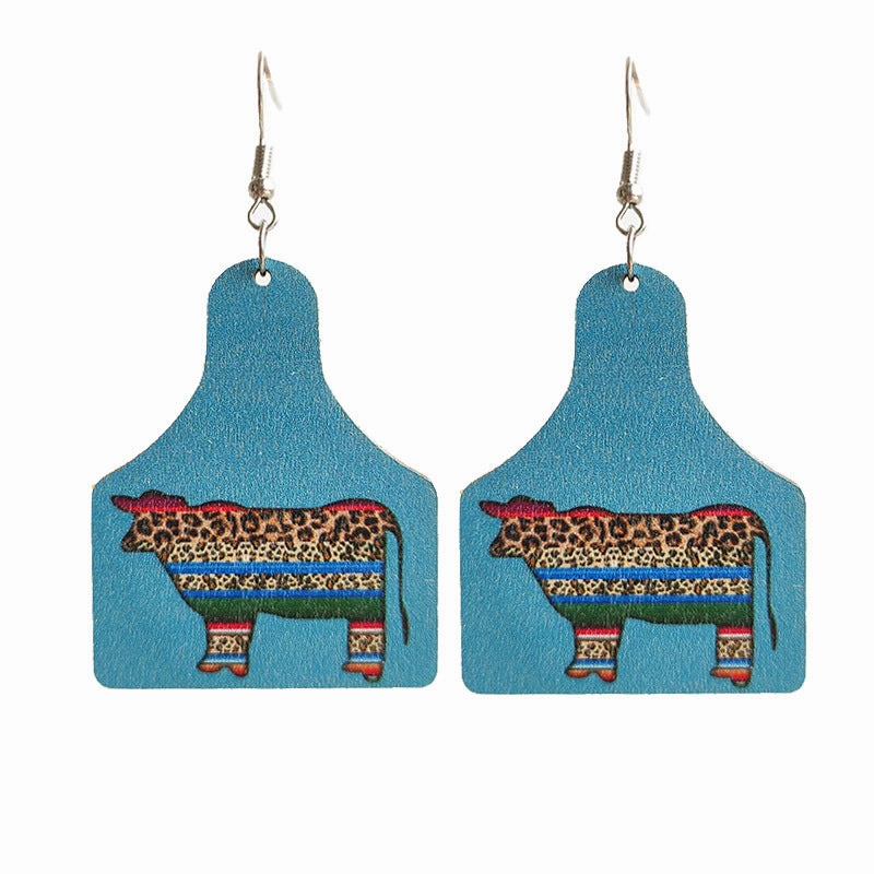 Wholesale 3 Pairs/pack Western Style Aztec Oxwood Brand Earrings