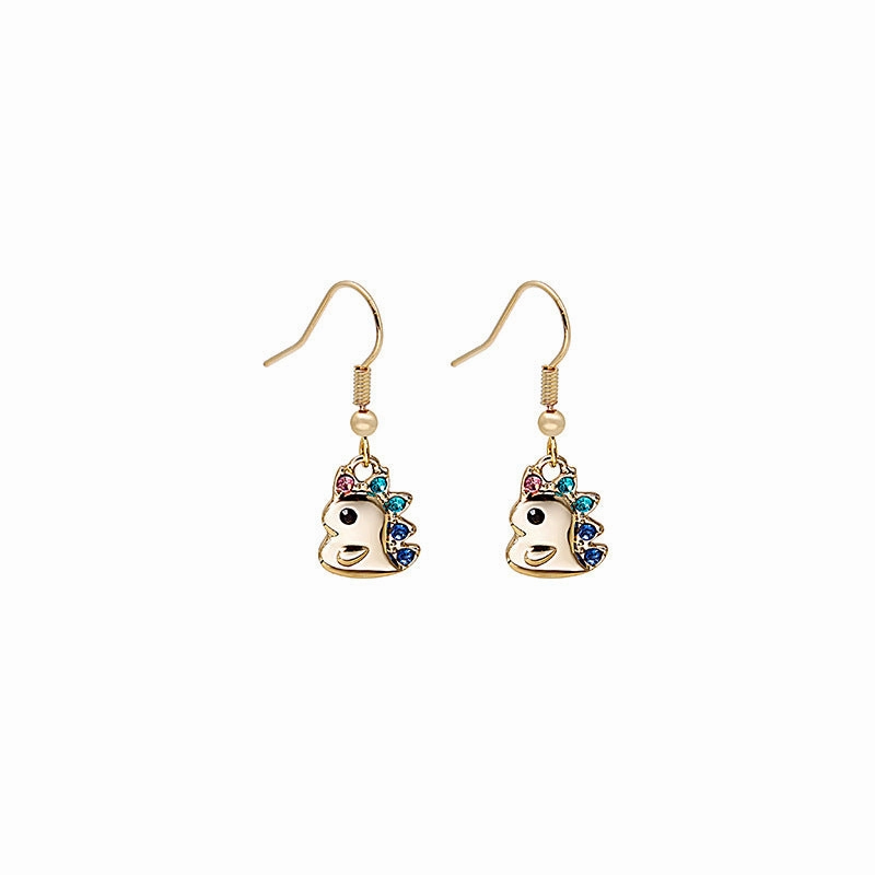 Wholesale 3D Animal Omelette Alloy Earrings