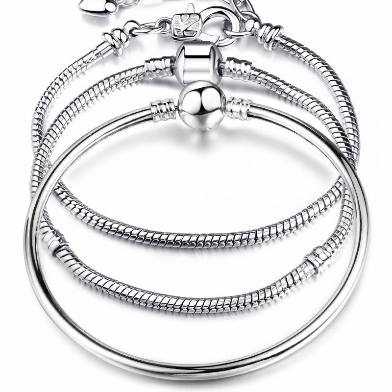 Wholesale 3mm Copper Silver Plated Bracelet Accessories