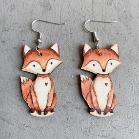 Wholesale 3Pairs/Pack Animal Wood Earrings
