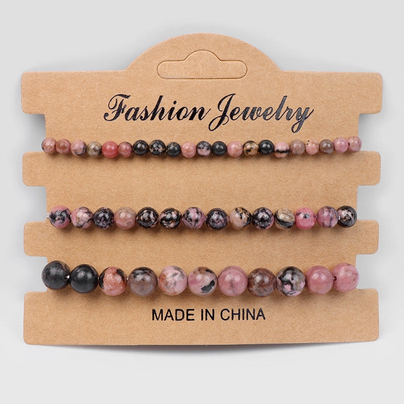 Wholesale 4mm6mm8mm Natural Stone Beads Bracelet