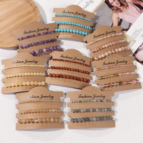Wholesale 4mm6mm8mm Natural Stone Beads Bracelet
