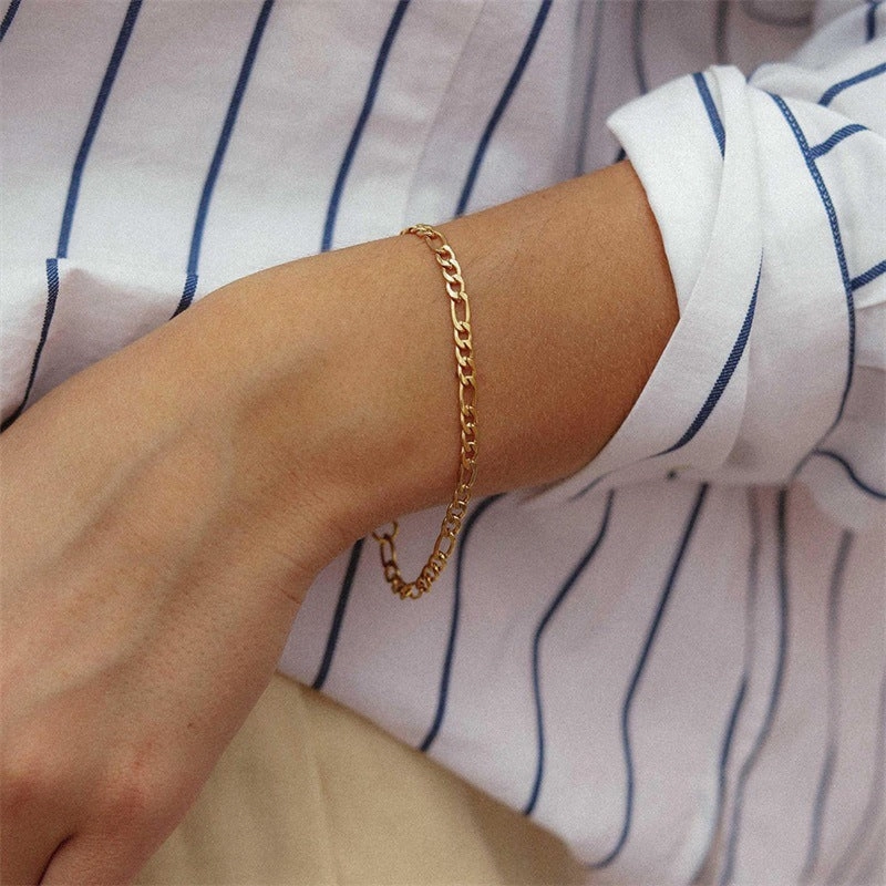Wholesale 4MM/6mm Stainless Steel Chain Bracelets