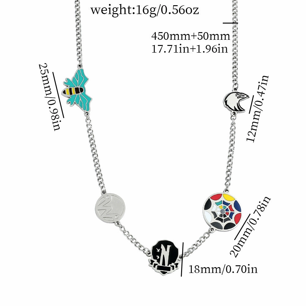 Wholesale 4PCS Black Wednesday Alloy Bracelet