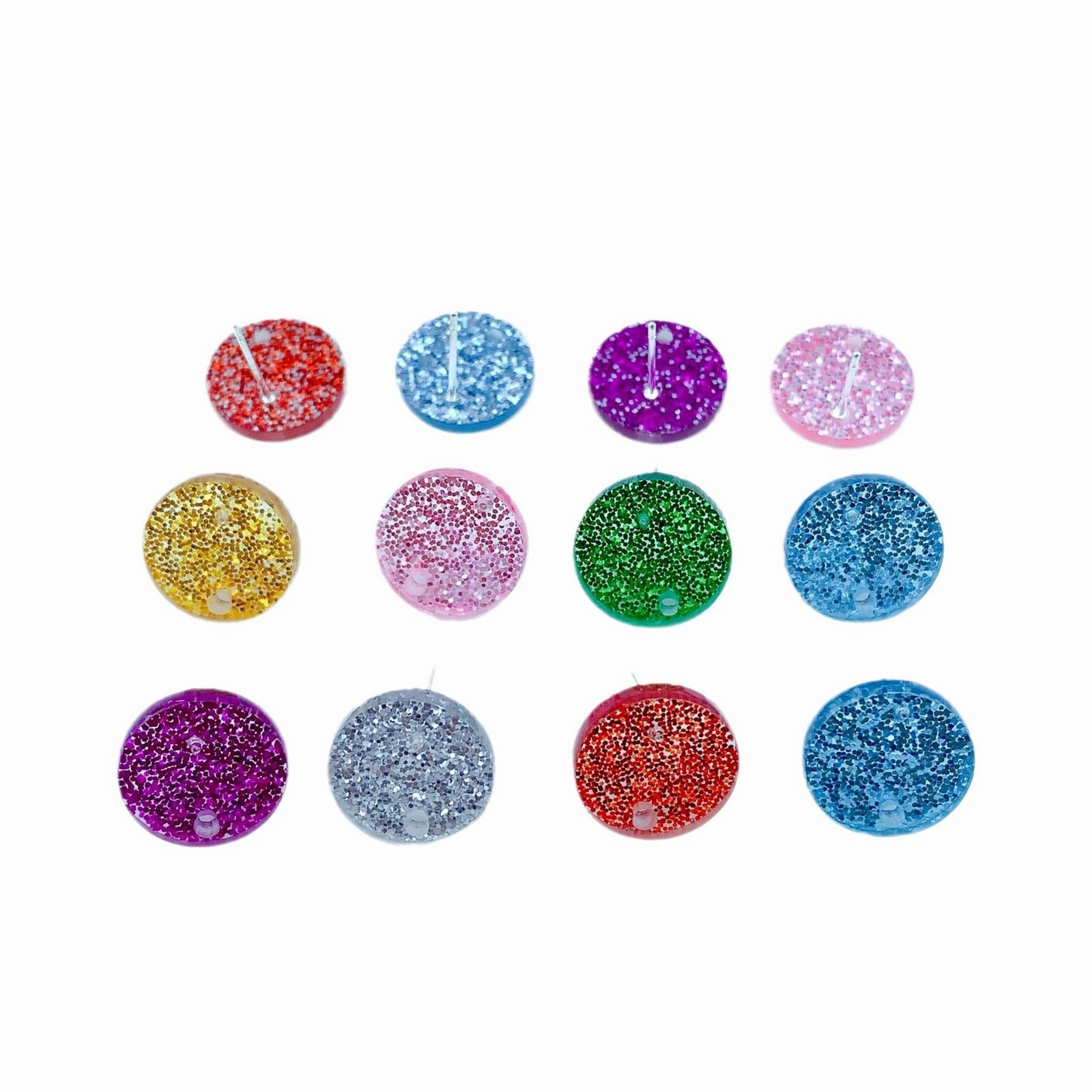 Wholesale 50pcs Handmade DIY Acrylic Onion Powder Round Colorful Earrings