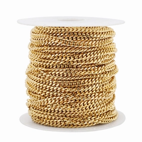 Wholesale 5.5mm Six Sided Grinding Chain 18k Hip Hop Necklace