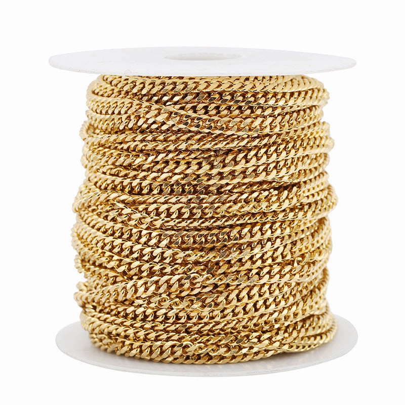 Wholesale 5.5mm Six Sided Grinding Chain 18k Hip Hop Necklace