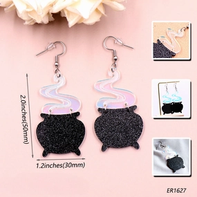 Wholesale 5pairs/pack Halloween Fun Fun Ghost Acrylic Earrings