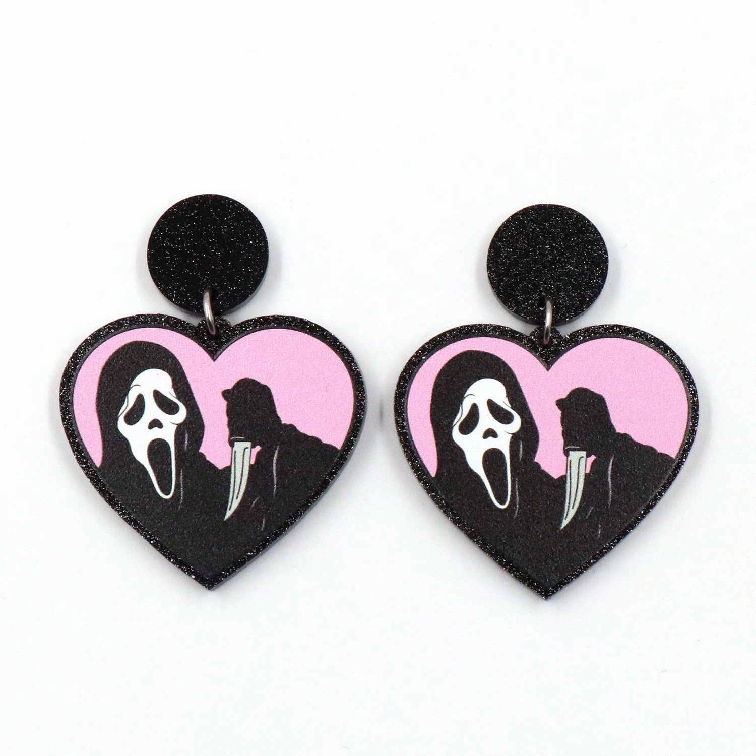 Wholesale 5pairs/pack Love Ghost Terror Halloween Acrylic Earrings