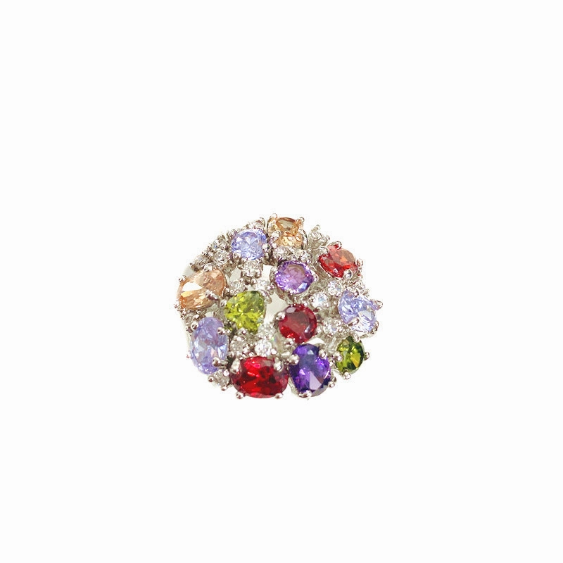 Wholesale 5PCS Colorful Full Zirconia Ring