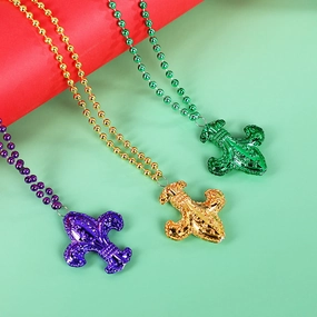 Wholesale 5PCS Mardi Gras Carnival Party Necklace Set