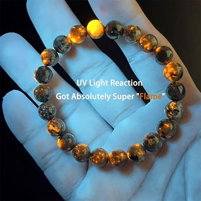 Wholesale 6/8/10mm natural flame stone bead bracelet