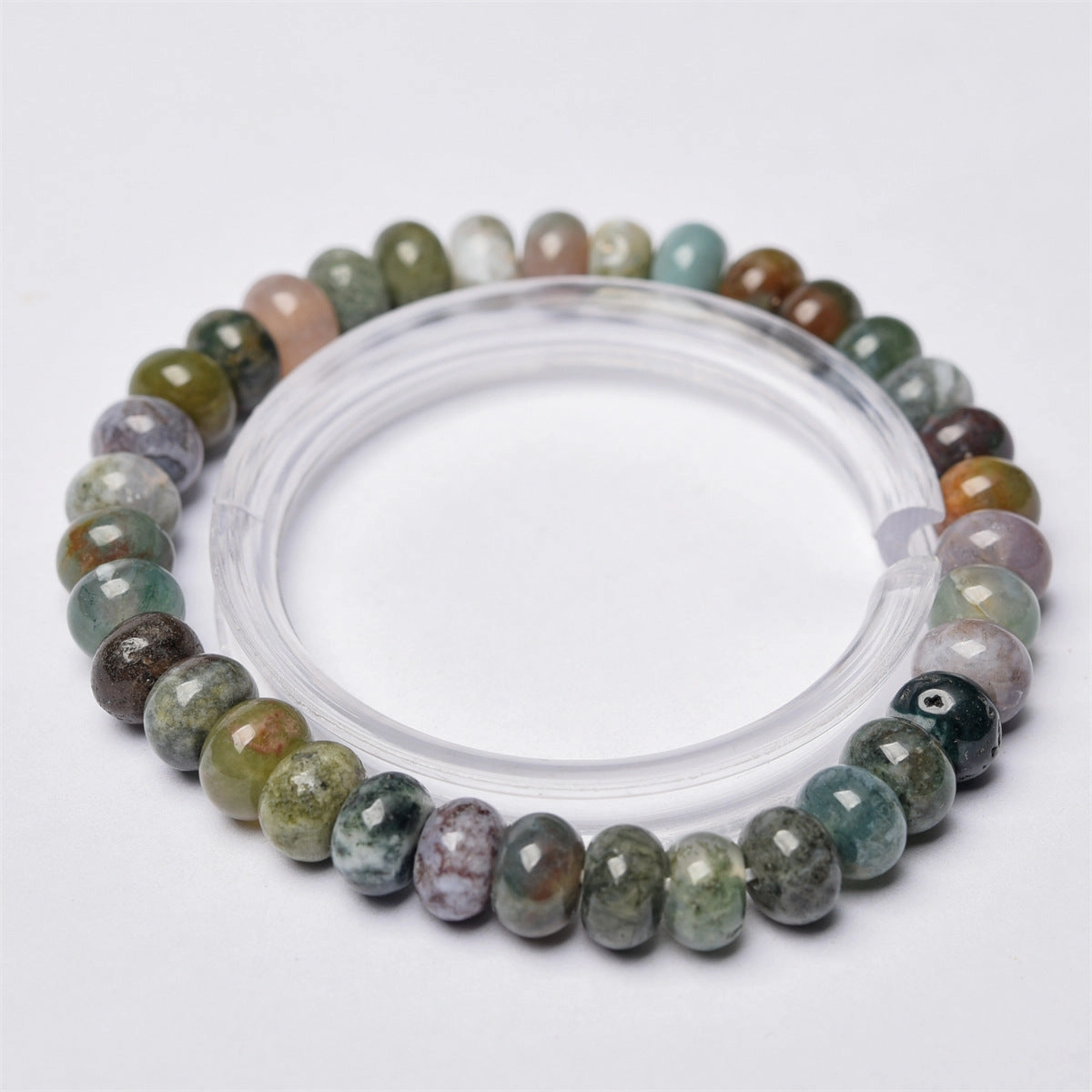 Wholesale  6mm natural stone abacus beads bracelet