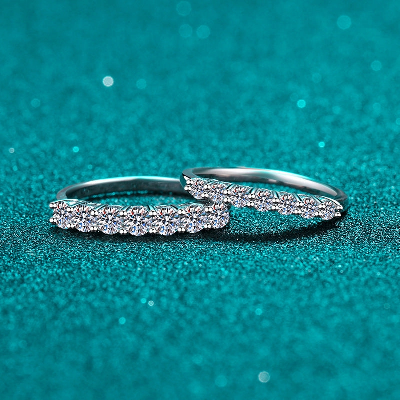 Wholesale 70 Cent Moissanite Sterling Silver Rings