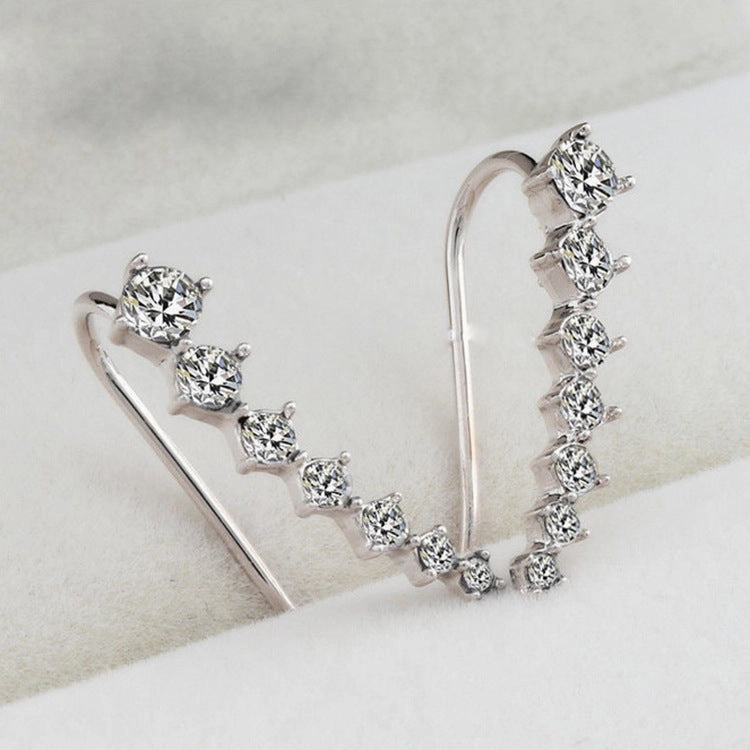 Wholesale 7 Rhinestone Long Alloy Earrings