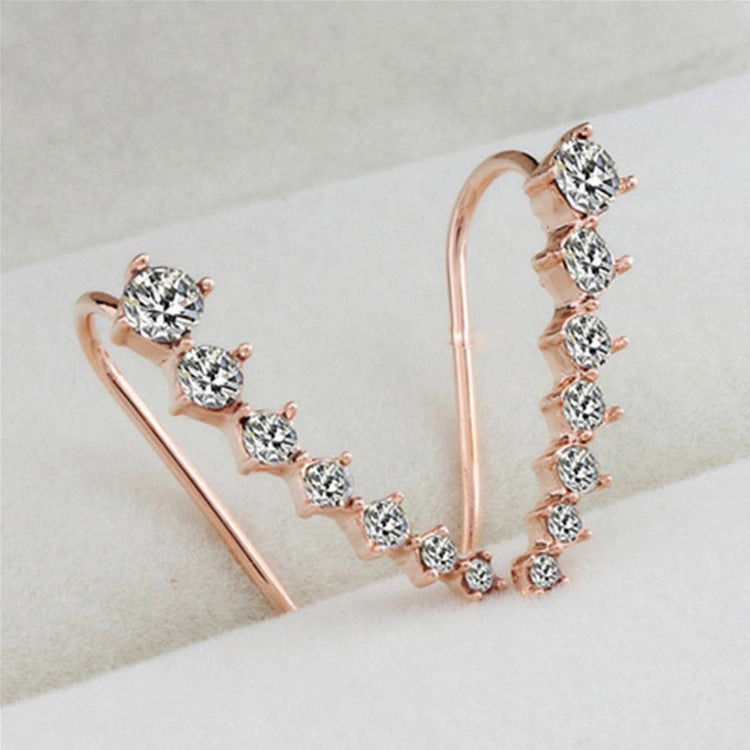 Wholesale 7 Rhinestone Long Alloy Earrings