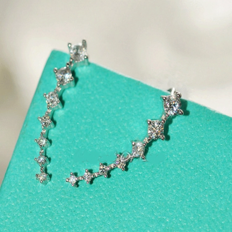 Wholesale 7 Rhinestone Long Alloy Earrings