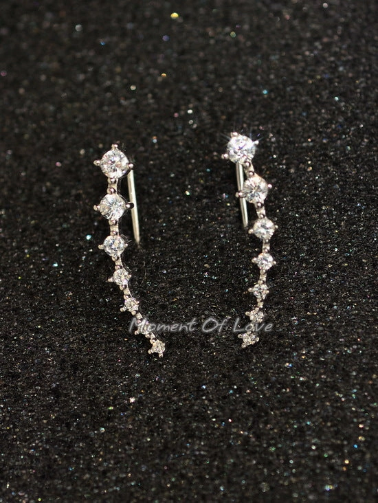 Wholesale 7 Rhinestone Long Alloy Earrings
