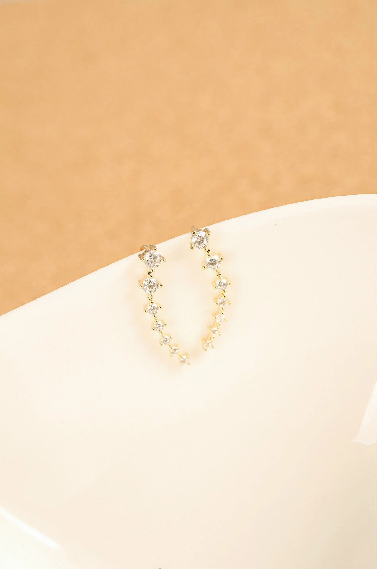 Wholesale 7 Rhinestone Long Alloy Earrings