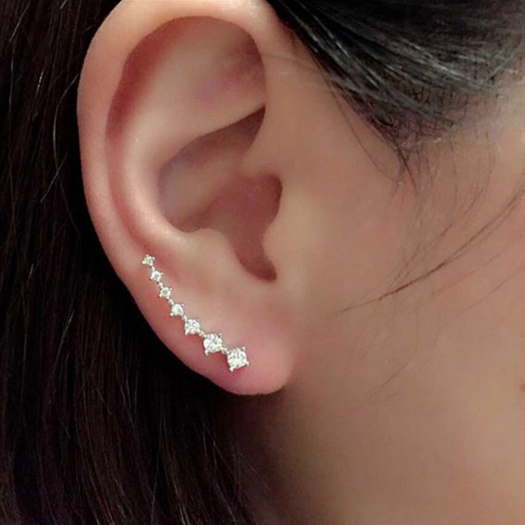 Wholesale 7 Rhinestone Long Alloy Earrings