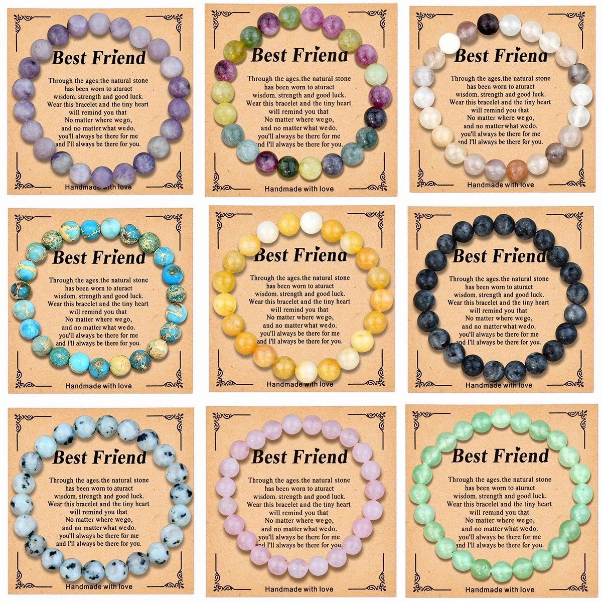 Wholesale  8mm colorful crystal beaded bracelet