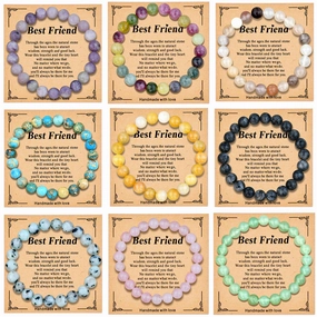 Wholesale  8mm colorful crystal beaded bracelet