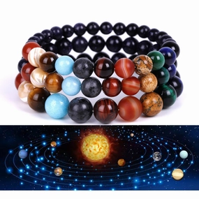 Wholesale 8mm Stone Eight Planets Bracelet Bracelet