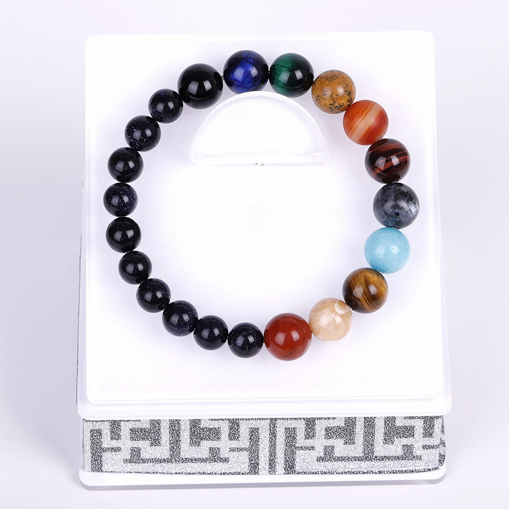 Wholesale 8mm Stone Eight Planets Bracelet Bracelet