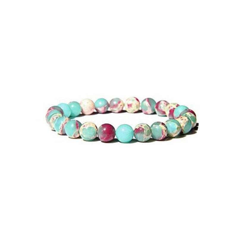 Wholesale 8mm Stone String Beads Bracelet