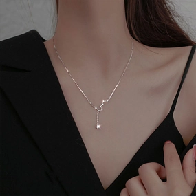 Wholesale 925 Silver Beidou Seven Star Necklace