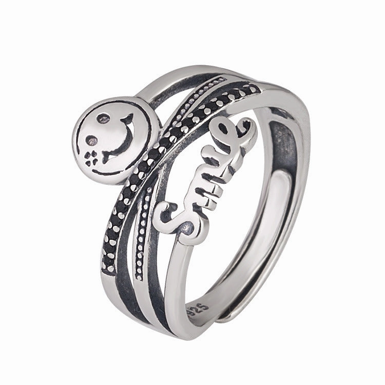 Wholesale 925 Silver Couple Fashion All-match Retro Valentine's Day Ring
