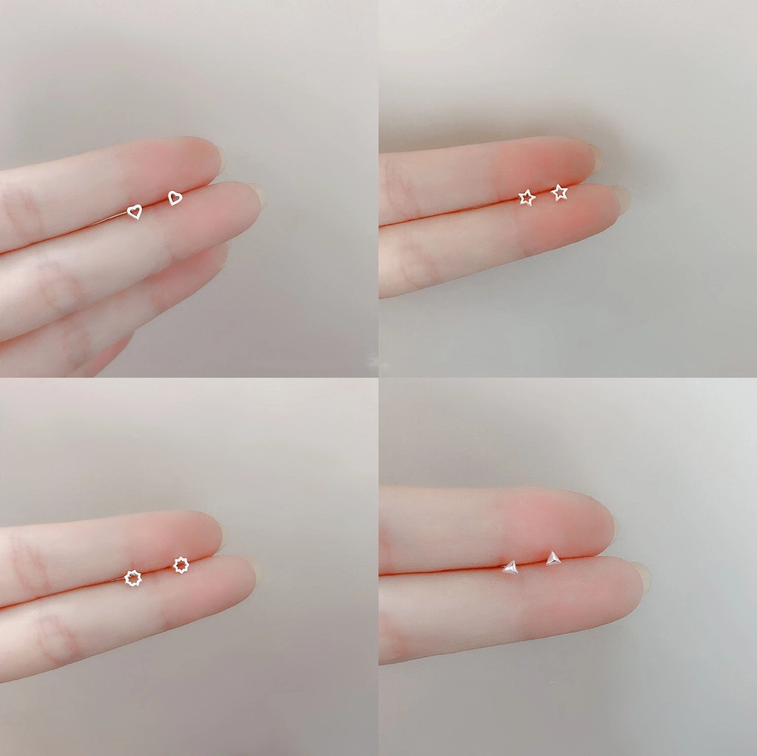 Wholesale 925 Silver Needle Mini Stealth Small Earrings