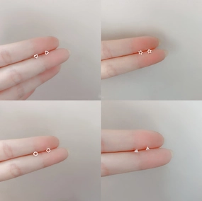 Wholesale 925 Silver Needle Mini Stealth Small Earrings