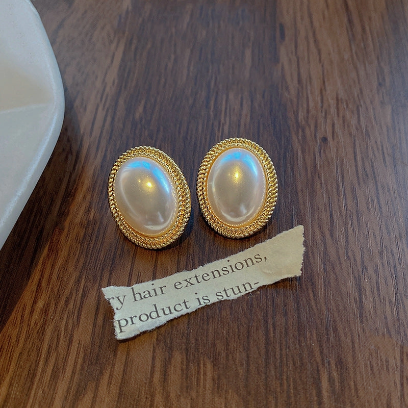 Wholesale 925 silver needle pearl vintage earrings