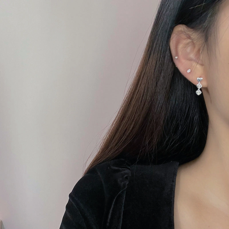 Wholesale 925 Silver Needle Tassel Four-piece Set Alloy Earrings