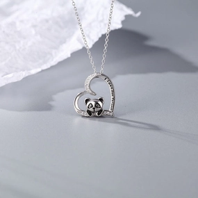 Wholesale 925 Silver Panda Necklace