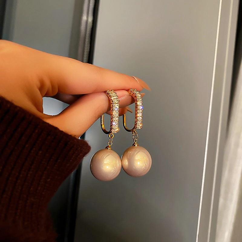 Wholesale 925 Silver Pin Vintage Earrings Pearl